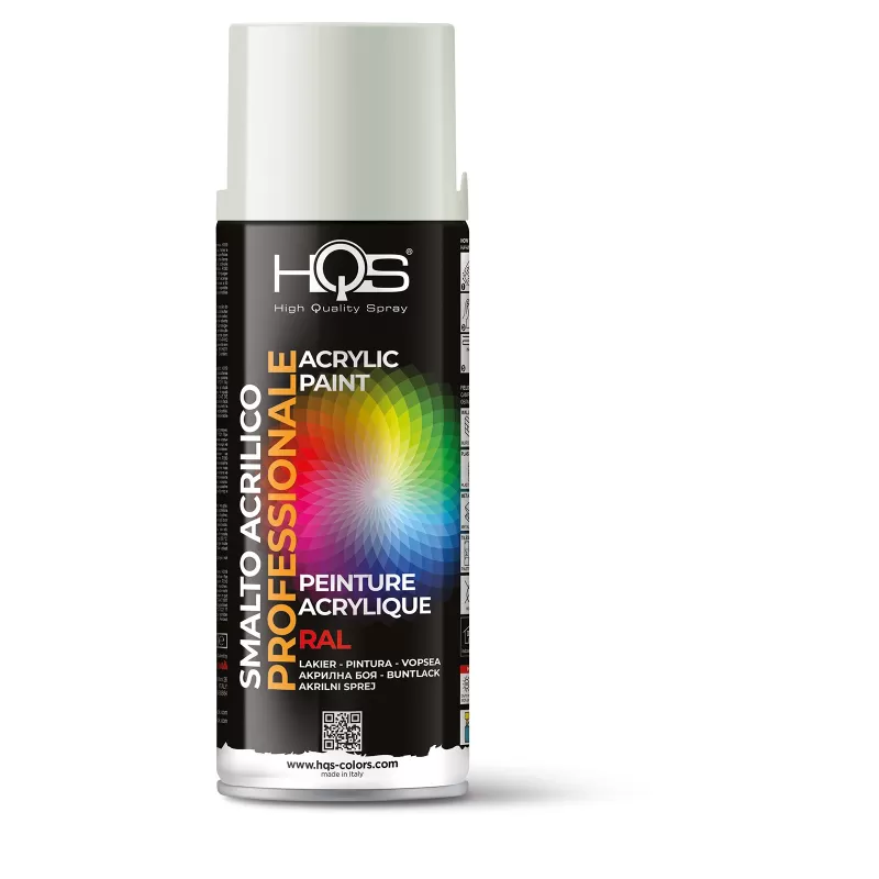 Hqs BOMBOLETTA VERNICE SPRAY ACRILICA RAL 9002 BIANCO GRIGIO LUCIDO 400 ML - Art. 400HQS9002