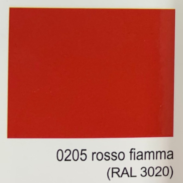 Pozzi Colours SMALTO PRIMATO SINTETICO LUCIDO A SOLVENTE COLORE 0205 ROSSO FIAMMA 750 ML - Art. 11005.0205