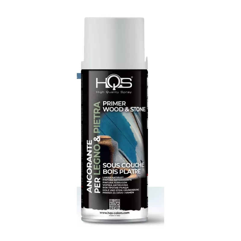ANCORANTE PER LEGNO E PIETRA
Hqs BOMBOLETTA VERNICE SPRAY ANCORANTE PER LEGNO E PIETRA 400 ML Art.400HQSWSPRIMER