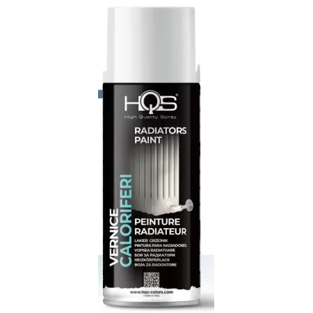VERNICE CALORIFERI hqs - RADIATORS PAINT
Hqs BOMBOLETTA VERNICE SPRAY PER RADIATORI 400 ML Art.400HQSRADIATORE

