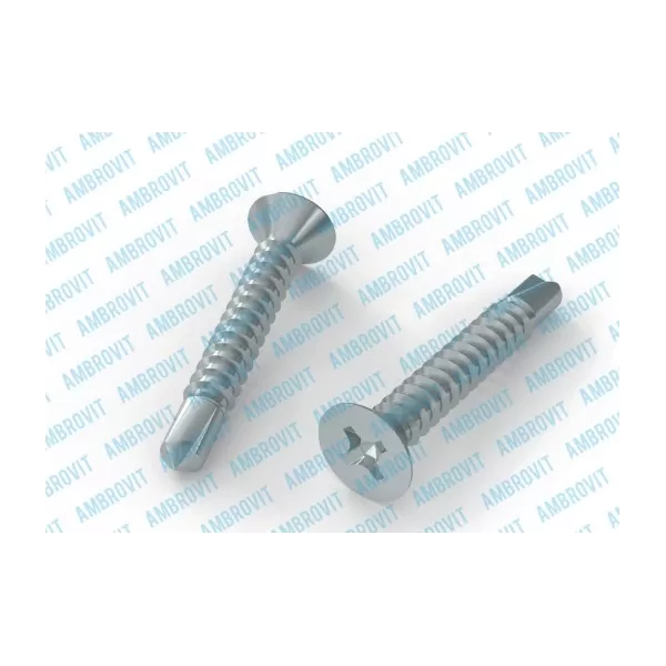 Ambrovit VITI AUTOPERFORANTI 3,9X25 MM TESTA SVASATA PIANA PH2 ZINCATE 1000 PEZZI* - Art. 81190 3,9X25 TG51