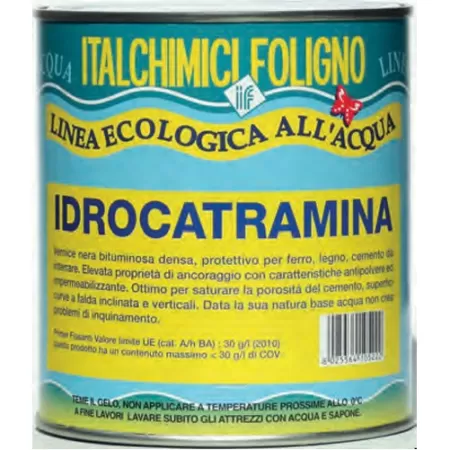Italchimici Group IDROCATRAMINA VERNICE NERA BITUMINOSA ML 750 - Art. 73868