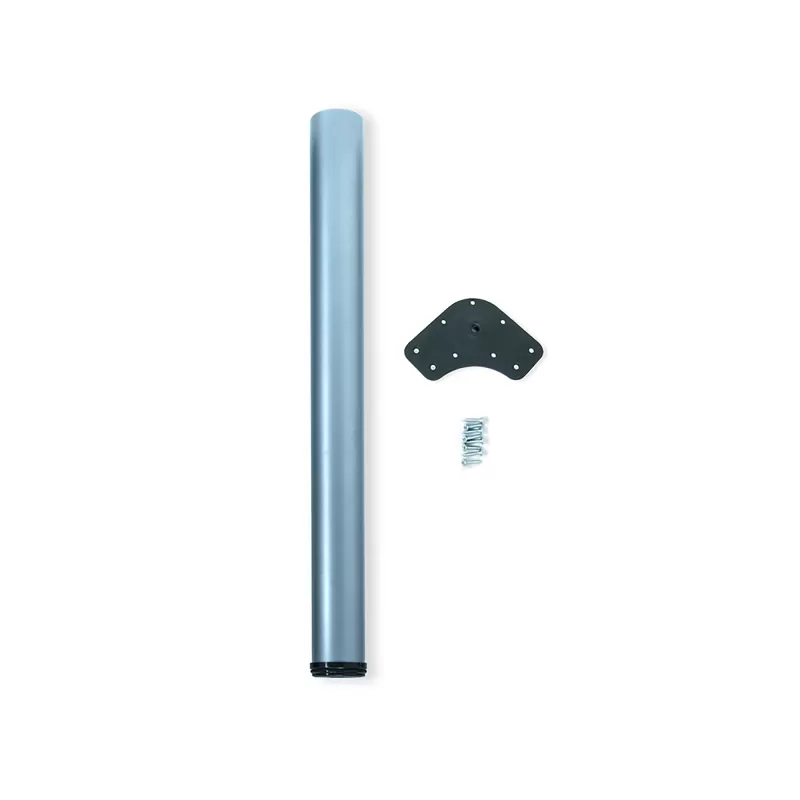 Emuca GAMBA PER TAVOLA DIAMETRO 60 MM ACCIAIO, REGOLABILE IN ALTEZZA 870 - 890 MM ALLUMINIO - Art. 3048025