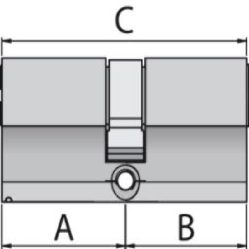 cilindro a profilo europeo moia chiave-chiave 30+70 umipas