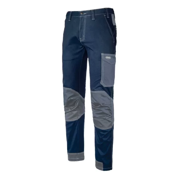 Logica Professional PANTALONE DA LAVORO POLYCOTONE STRECTH BLU/GRIGIO RINFORZATO TAGLIA 2XL - Art. CONDOR/1-2XL