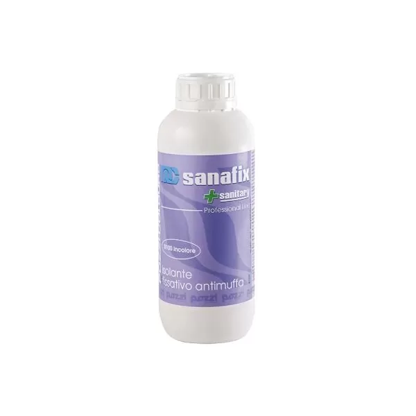 Pozzi Colours SANAFIX PRIMER ISOLANTE FISSATIVO ANTIMUFFA ALL' ACQUA 1 L - Art. 12537.0100