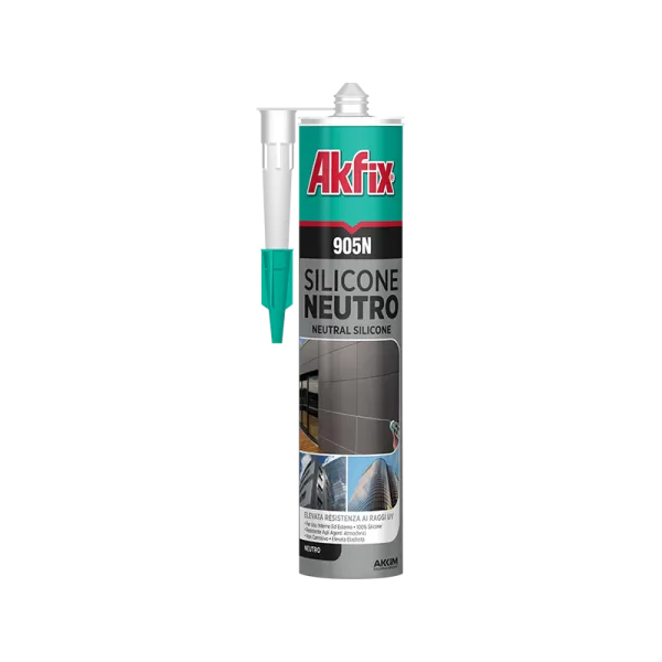 SILICONE NEUTRO BIANCO AKFIX 905N 310 ML PZ 24 Art.SA512
