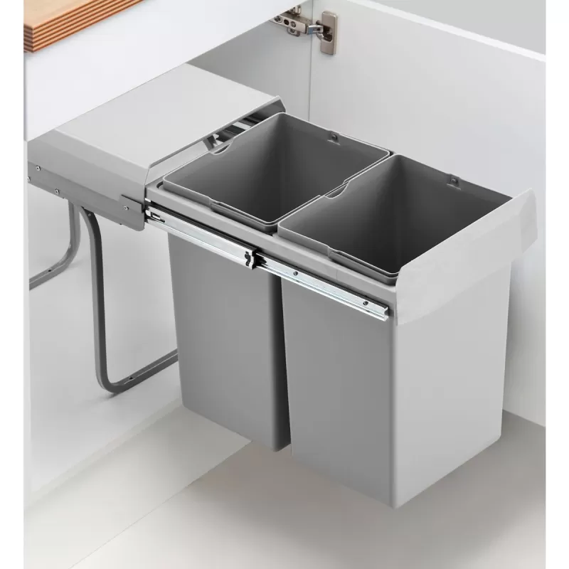  PATTUMIERA AD INCASSO WESCO DOUBLE-BOY DELUXE, 260 X 400 X 450 MM CONTENITORI 2X15 LITRI - Art. 103371639