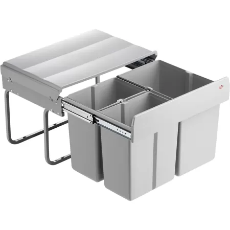  PATTUMIERA AD INCASSO WESCO TRIO SHORTY, TRIPLO, 455 X 320 X 320 MM CONTENITORI 1 X 15 / 2 X 7,5 L - Art. 103371221