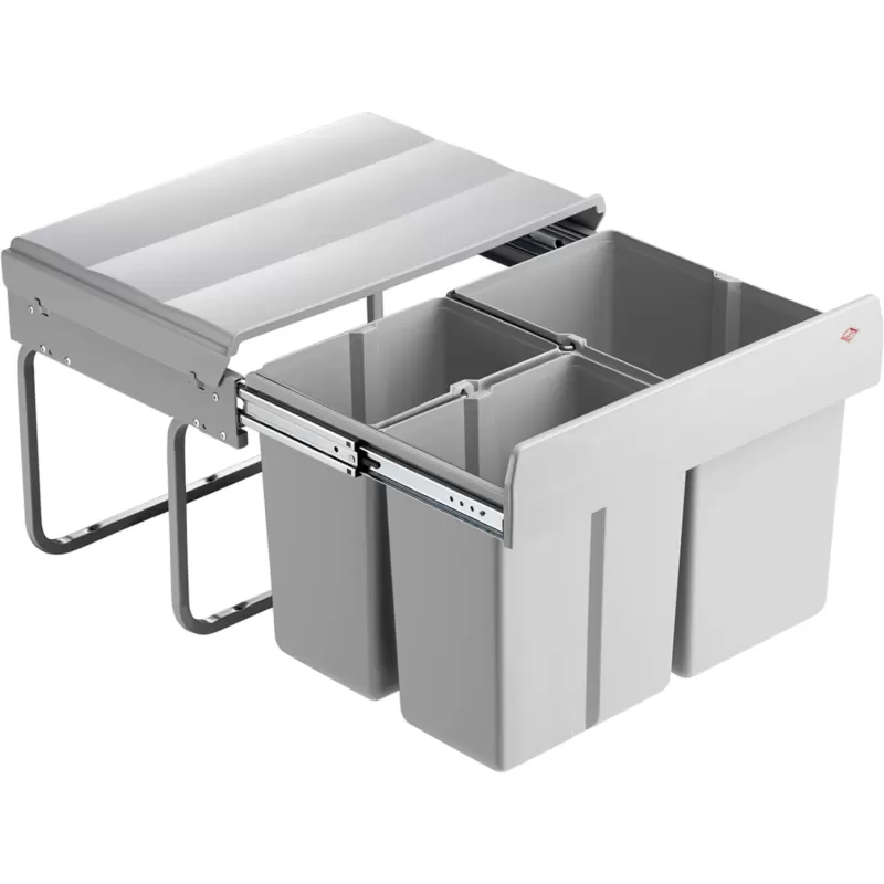  PATTUMIERA AD INCASSO WESCO TRIO SHORTY, TRIPLO, 455 X 320 X 320 MM CONTENITORI 1 X 15 / 2 X 7,5 L - Art. 103371221