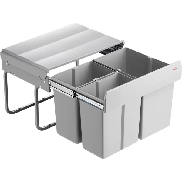  PATTUMIERA AD INCASSO WESCO TRIO SHORTY, TRIPLO, 455 X 320 X 320 MM CONTENITORI 1 X 15 / 2 X 7,5 L - Art. 103371221