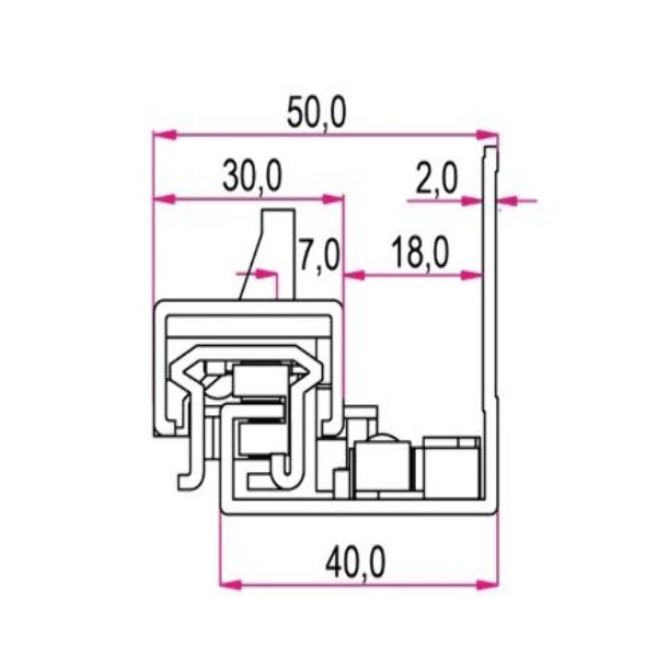Ram Industrie GUIDA A SCOMPARSA SOFT CLOSING 3D 350 MM PORTATA 35 KG Art.Q50350