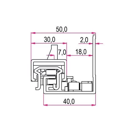 Ram Industrie GUIDA A SCOMPARSA SOFT CLOSING 3D 450 MM PORTATA 35 KG Art.Q50450 2
