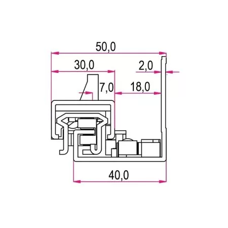 Coppia di guide invisibili estrazione totale ammortizzata spingi e apri.
Q53 - GUIDA AMMORTIZZATA SPINGI & APRI PORTATA 35 KG R 2