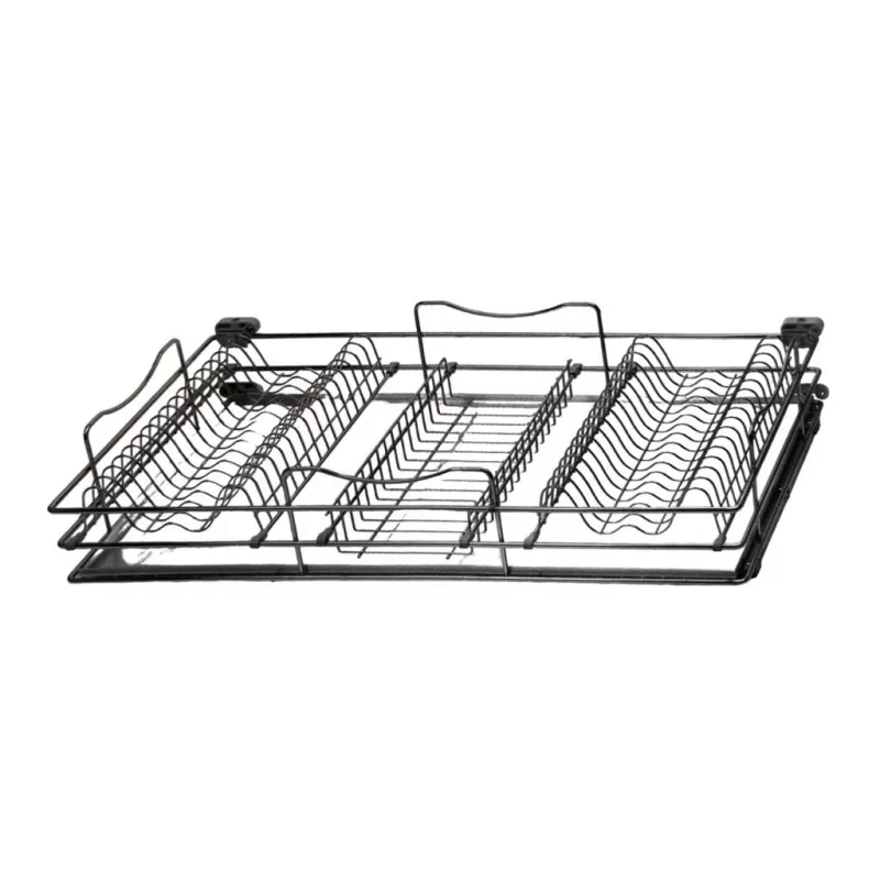 T76 SCOLAPIATTI IN ACCIAIO PER CASSETTO E PER COLONNA CM 86 RIENTRO AMMORTIZZATO - Art. 058AI/86