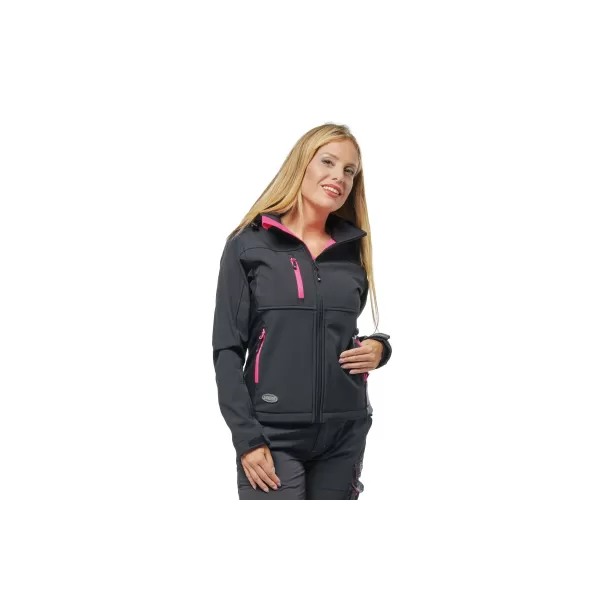 Logica Professional GIUBBINO DONNA SOFT SHELL GRIGIO FUCSIA TAGLIA S - Art. CALIPSO-S