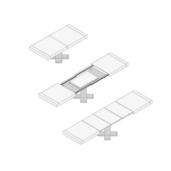 F98 - GUIDE PER TAVOLI ESTENSIBILI PORTATA 80 KG ram industrie