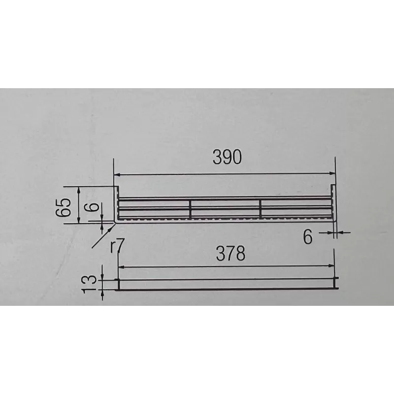  GRIGLIA PER ZOCCOLO SOTTO FRIGO ACCESSORIO PER ZOCCOLO SOTTOFRIGO 65X390 MM COLORE BIANCO - Art. MG32291
