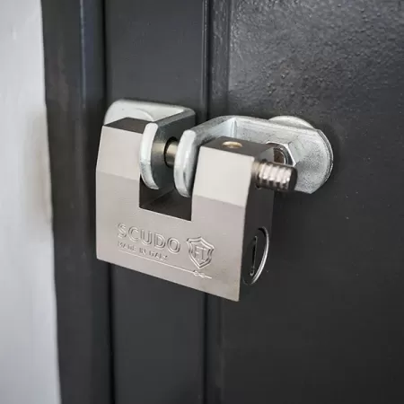  LUCCHETTO RETTANGOLARE SCUDO IN ACCIAIO 76 MM - Art. 4980/C 2