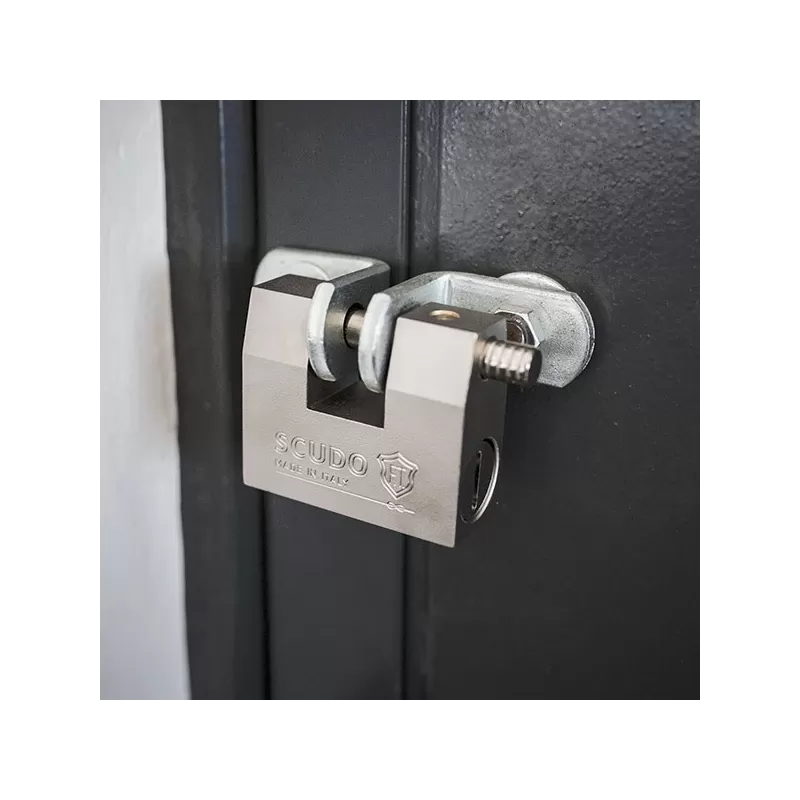  LUCCHETTO RETTANGOLARE SCUDO IN ACCIAIO 76 MM - Art. 4980/C