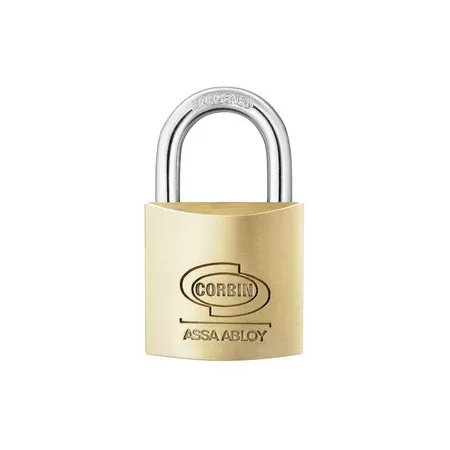  LUCCHETTO CORBIN IN OTTONE RETTANGOLARE 2 CHIAVI 40 MM - Art. 8645