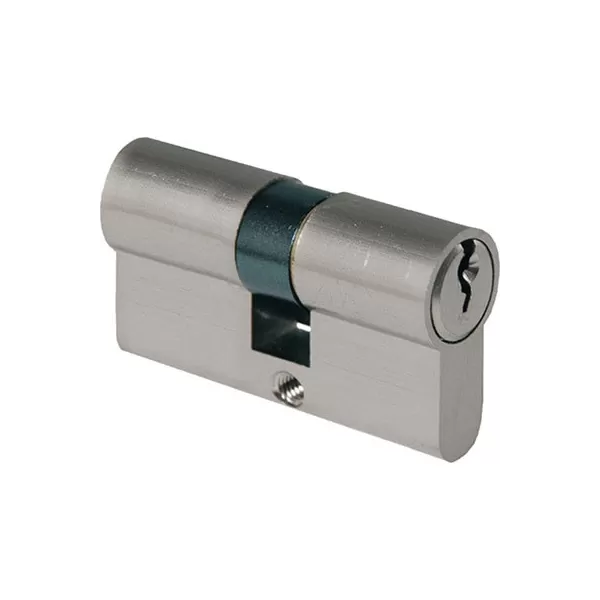  CILINDRO SAGOMATO 2300 IBFM OTT.CROMO SATINATO 3 CHIAVI CAMMA DIN 60 MM 30+30* - Art. 8200292