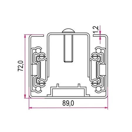 Ram Industrie GUIDA PER COLONNA CUCINA 450 MM PORTATA 120 KG Art.82450 2