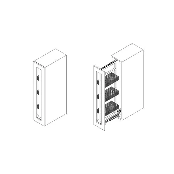 Ram Industrie GUIDA PER COLONNA CUCINA 450 MM PORTATA 120 KG Art.82450