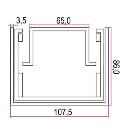 Ram Industrie GUIDA PER COLONNA CUCINA 500 MM PORTATA 200 KG - Art. 81500 2