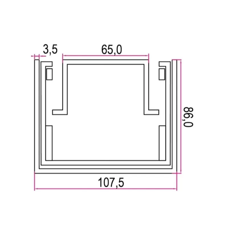 Ram Industrie GUIDA PER COLONNE CUCINA 500 MM PORTATA 200 KG - Art. 81500