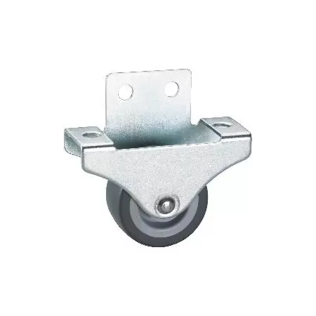 RUOTA FISSA PER MOBILI FISSAGGIO LATERALE 38X18 MM CUSCINETTO A STRISCIAMENTO PIASTRA 69X26 MM PORTATA 55 KG - Art. 103355257