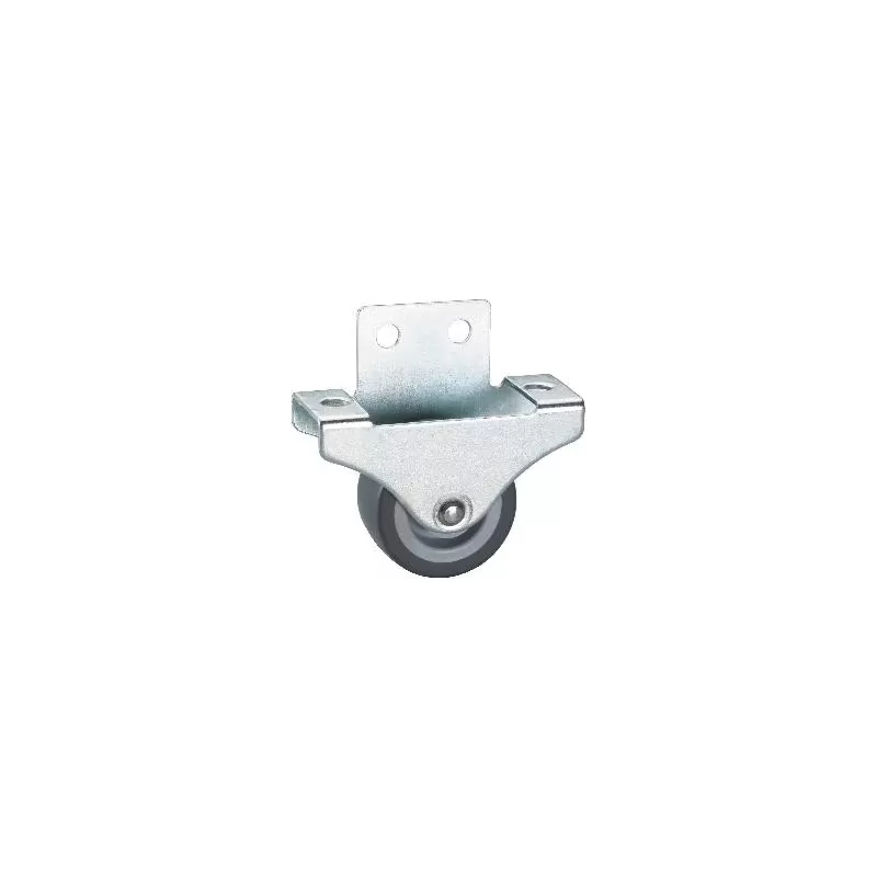 RUOTA FISSA PER MOBILI FISSAGGIO LATERALE 38X18 MM CUSCINETTO A STRISCIAMENTO PIASTRA 69X26 MM PORTATA 55 KG - Art. 103355257