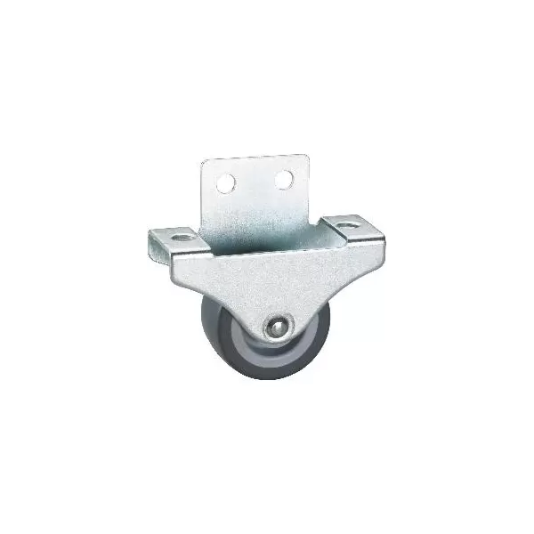RUOTA FISSA PER MOBILI FISSAGGIO LATERALE 38X18 MM CUSCINETTO A STRISCIAMENTO PIASTRA 69X26 MM PORTATA 55 KG - Art. 103355257