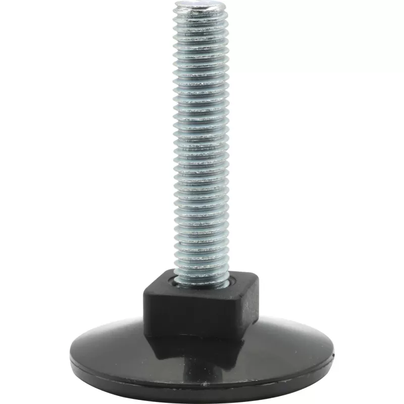  PIEDINO VITE DI REGOLAZIONE VERTICALE CON PIASTRA TONDA E FILETTO M8 X 85 - Art. 103323766