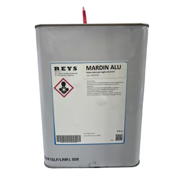Reys FLUIDO INTEGRALE PER TAGLIO ALLUMINIO  OLIO DA TAGLIO MARDIN ALU 5 L - Art. 64000005