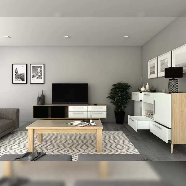 Cassetto esterno Concept 30 kg altezza 105 mm, 400 mm, Verniciato bianco, Acciaio