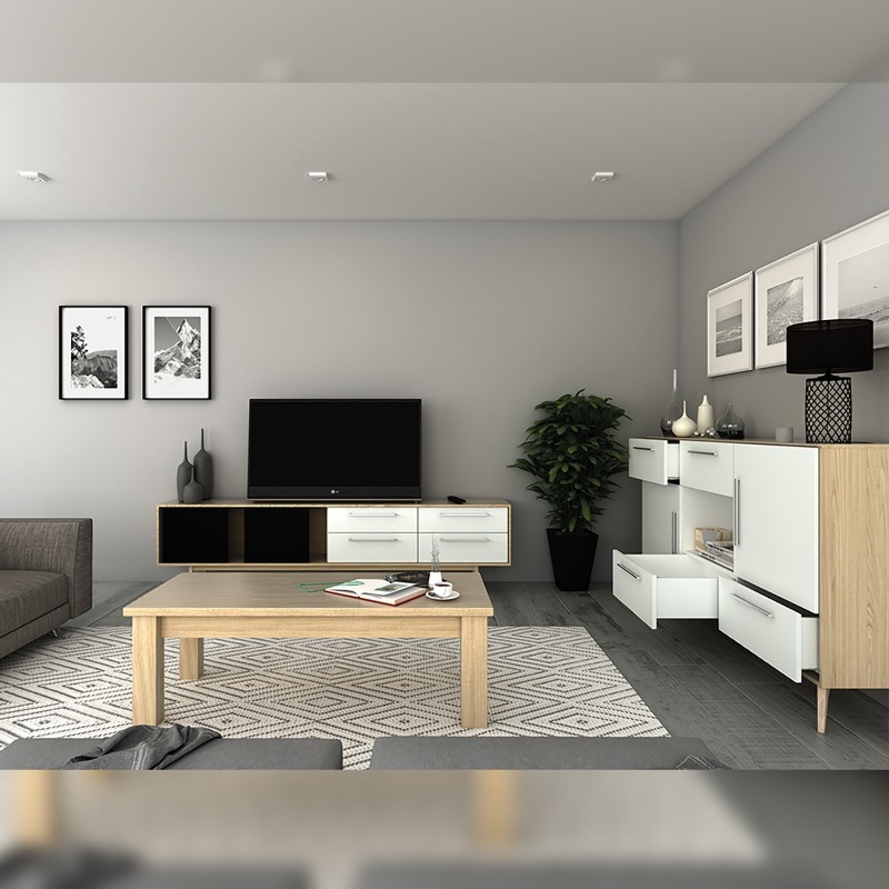 Cassetto esterno Concept 30 kg altezza 105 mm, 350 mm Verniciato bianco, Acciaio