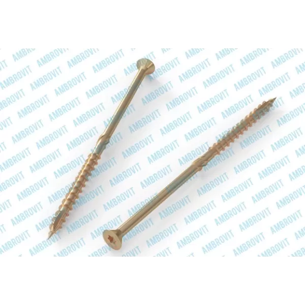 Ambrovit VITI PER CARPENTERIA IN LEGNO 4,5X80/50 MM TSP TX25 AUTOPERFORANTI ZINCATE GIALLE 200 PZ - Art. 87052 4,5X80/50 TG52