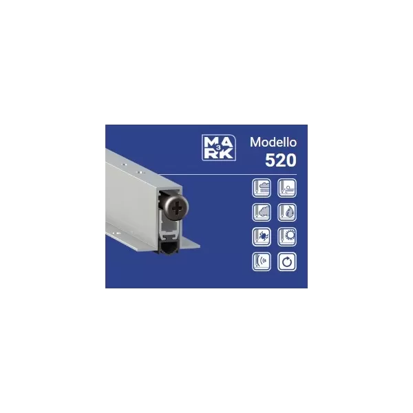 Comaglio PARASPIFFERI CON REGOLAZIONE AUTOMATICA CON ALETTE LATERALI AD INCASSO SERIE 520 BASIC PORTE LEGNO E ALLUMINIO 103 CM A