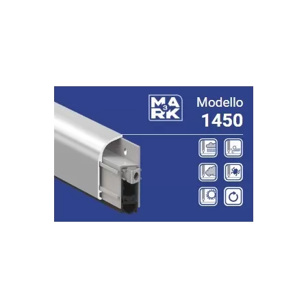 Comaglio PARASPIFFERI IN ALLUMINIO SERIE COMAX 1450 C/GOMMA BASCULANTE 103 CM ARGENTO - Art. 1450103AR