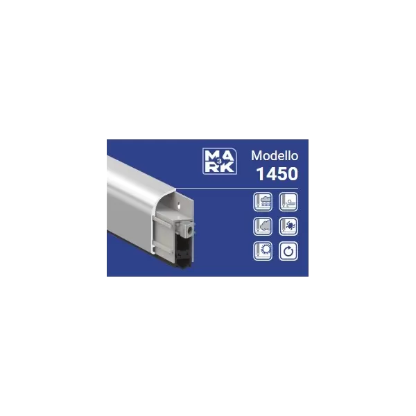 Comaglio PARASPIFFERI IN ALLUMINIO SERIE COMAX 1450 C/GOMMA BASCULANTE 103 CM ARGENTO - Art. 1450103AR