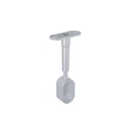  REGGITUBO CENTRALE REGOLABILE IN ZAMA CON FORO CHIUSO PER TUBO ARMADIO OVALE DIAMTERO 30X15 MM ALLUM - Art. D0065 12