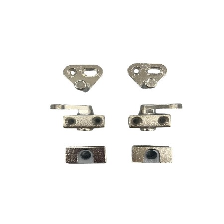 KIT ACCESSORI PER SERRATURE AD ASTE ROTANTI NICHELATE - Art. E0078 50