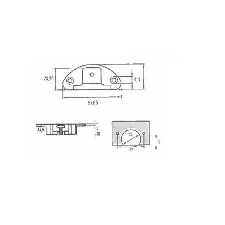  BASETTA PER CERNIERE ART.A0069 BRONZATA ANTICATA Art.91817 2