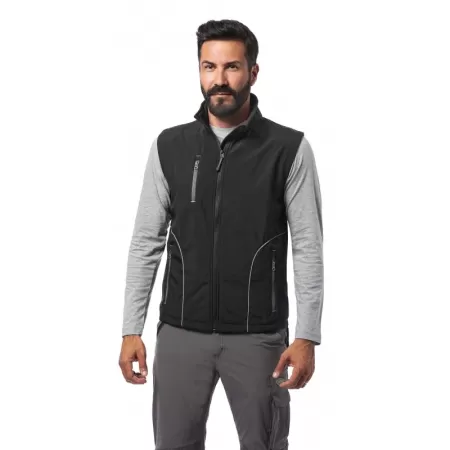 Logica Professional GILET DA LAVORO SOFTSHELL NERO TAGLIA 2XL - Art. KOALA/4-2XL