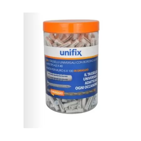 Barattolo tasselli 8x40 punta omaggio pezzi 125 umipas