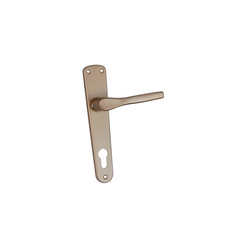  MANIGLIA GABRY PLACCA FORO SAGOMATO ALLUMINIO BRONZATO PLACCA Q8 I.MM 90 - Art. 3300127