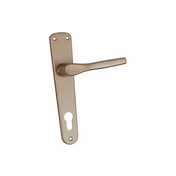  MANIGLIA GABRY PLACCA FORO SAGOMATO ALLUMINIO BRONZATO PLACCA Q8 I.MM 90 - Art. 3300127