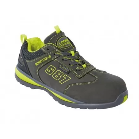 Logica Professional SCARPE ANTINFORTUNISTICHE BASSE GRIGIA/VERDE NABUK S3 SRA NUMERO 46 - Art. COSMO-46