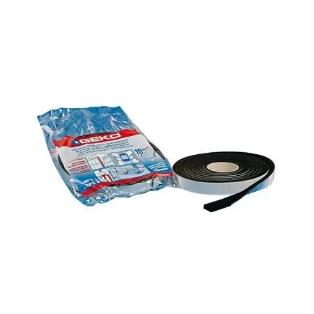 Geko GUARNIZIONE ADESIVA GEKO MUSS MULTIUSO A CELLULE CHIUSE NERO 10X10 MM LUNGHEZZA 5 M NERO - Art. 2326010